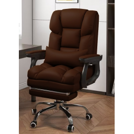 كرسي مكتب فاخر مع وسادة باللون البني am-56